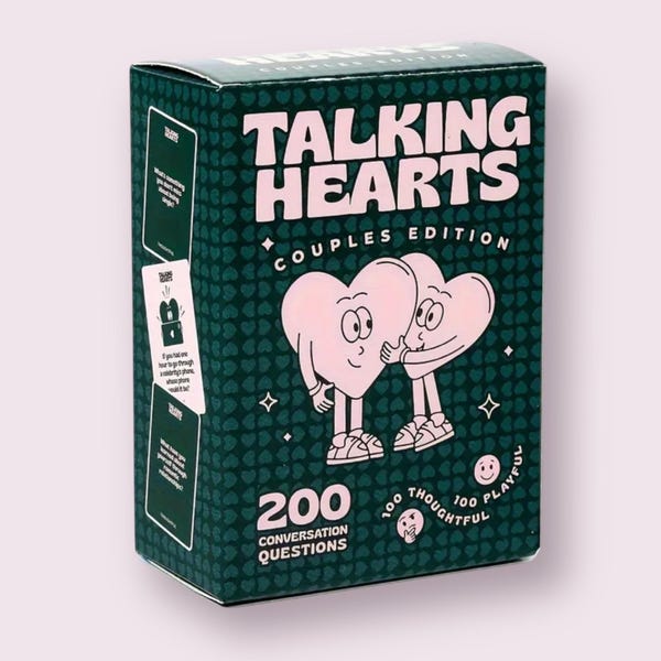 Couple Drinking Game, Dating Game, Talking Hearts, Couple Question Card Game, Valentines Game,Game For Couple, Date Night, Relationship Game