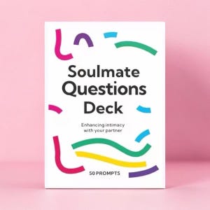 Soulmates Question Card Deck Came, Card For Couples, Date Night Game, Valentines Game