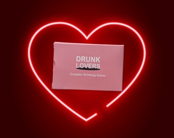 Drunk Lovers, Couples Drinking Game, Couples Game, Drinking Game For Couples, Date Night Game, Relationship Game, Anniversary, Gift for Wife