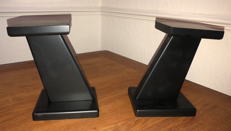 Audio speaker stands finished in black, computer speaker stands, speaker stands image 5