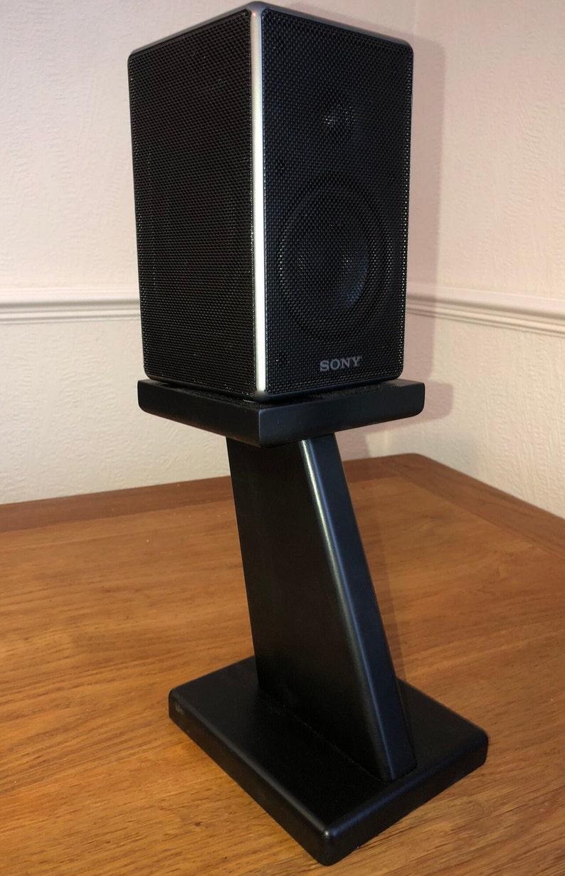 Audio speaker stands finished in black, computer speaker stands, speaker stands image 4