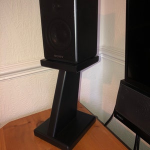 Audio speaker stands finished in black, computer speaker stands, speaker stands image 2