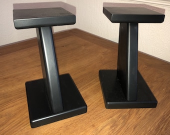 Audio speaker stands finished in black, computer speaker stands, speaker stands