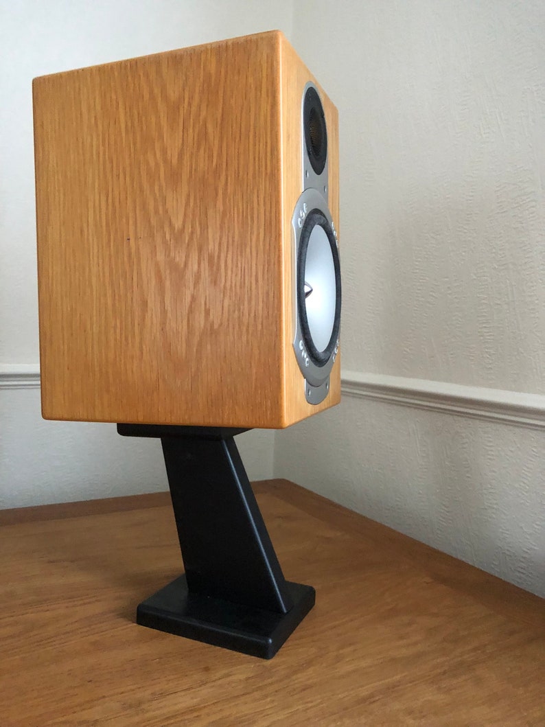 Audio speaker stands finished in black, computer speaker stands, speaker stands image 8