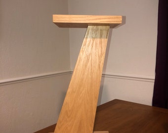 Bespoke speaker stands veneered oak finish