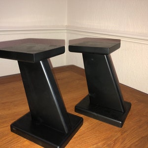 Audio speaker stands finished in black, computer speaker stands, speaker stands image 3