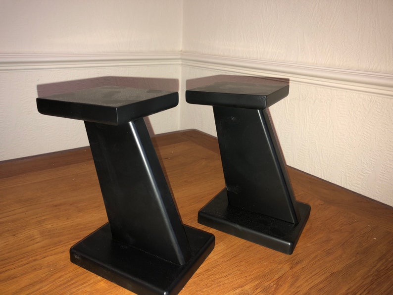 Audio speaker stands finished in black, computer speaker stands, speaker stands image 3