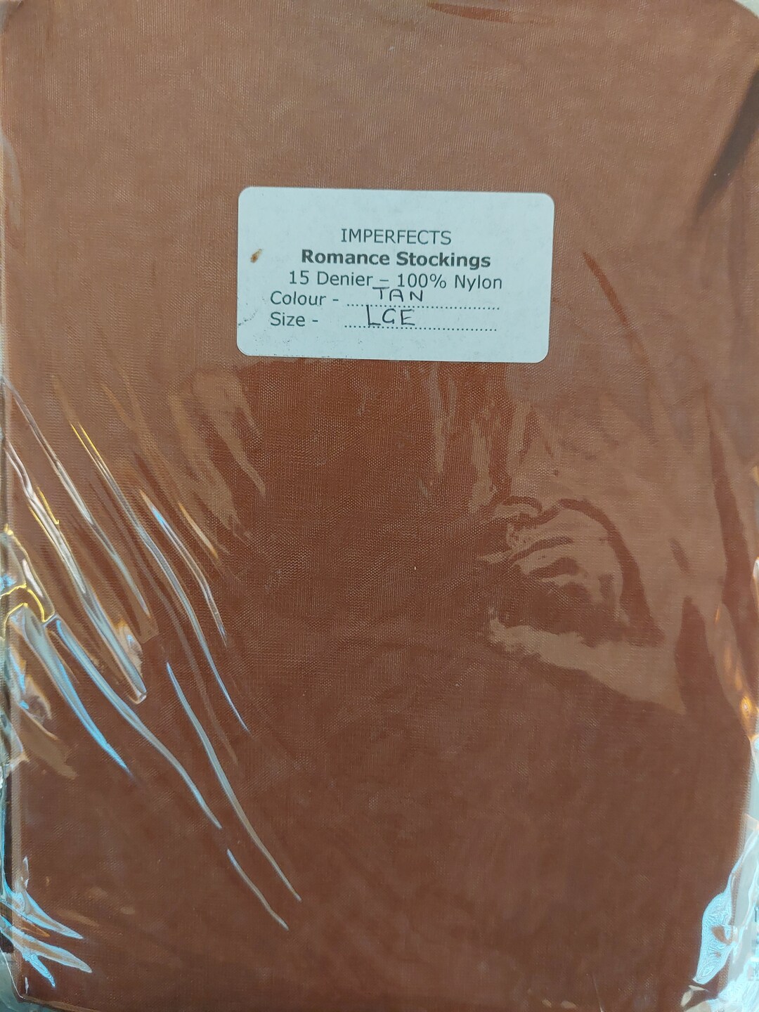 Vintage RHT Stockings Sheer Heel and Toe Tan 15 Dn 100% Nylon Size ...