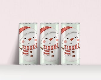 Snowman Candy Bar Wrapper Digital,Immediate Download , Instant Download , Digital Printable , Christmas Candy Bar Wrappers , 1.55 Oz Size