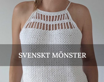 Virkmönster worsted garn sommarlinne med genombrutet bakstycke: Jailbreak Top av Hooked by Anna