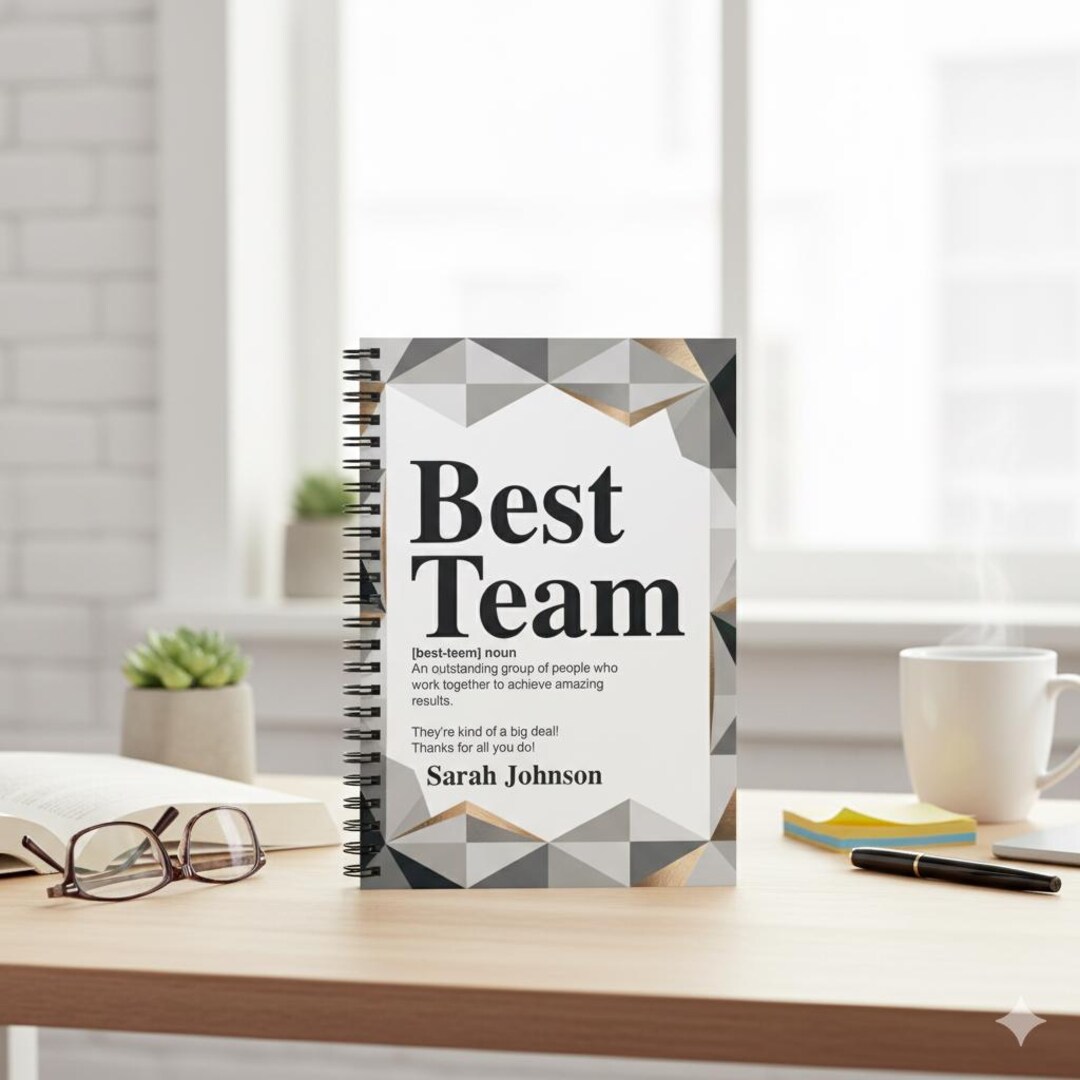 Best Team Spiral Notebook, Teamwork Journal, Motivational Ruled Line ...