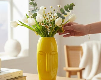 Wazon dekoracyjny Moai, ceramiczna rzeźba inspirowana Wyspą Wielkanocną