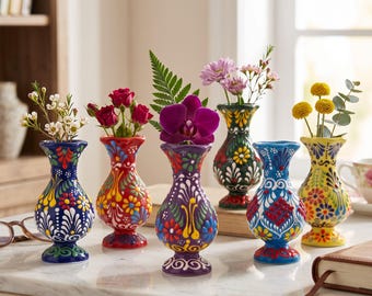 Small Vase Set, Handcrafted Ceramic in Six Color Options