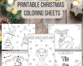 Adult Coloring Pages, 5 Christmas Coloring Pages, Christmas Printable, Christmas Activities, Printable Coloring Pages, Classroom