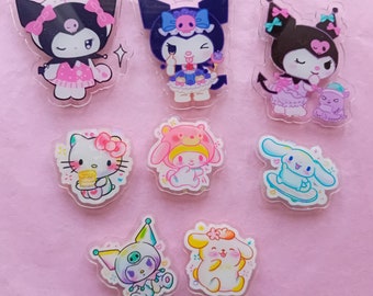 Acrylmagneten - Kuromi, Hello Kitty, My Melody en Pawpaw