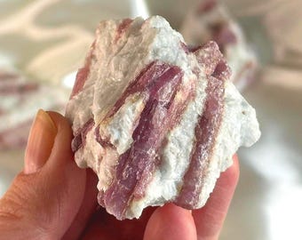 Raw Pink Tourmaline Rubellite Crystal Cluster | Brazilian Albite Matrix Specimen