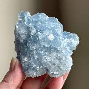 Large Deep Blue Celestite Crystal Cluster, Madagascar