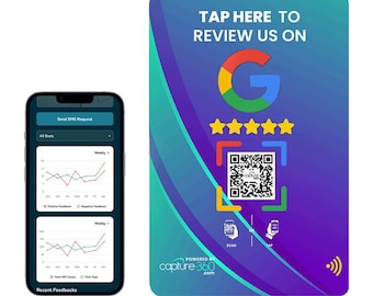 Capture 360 Google Review Card NFC Tap: recopilación de comentarios sin esfuerzo, activación rápida, pequeñas empresas, compatible con Google