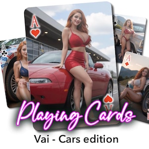 Voluptuous AI - Jeu de cartes illustré AI Girl - 54 cartes de style poker avec des images exclusives