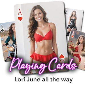 Lori June - AI Girl Illustrated Playing Card Deck - 54 Poker-Style Cards with Exclusive Images