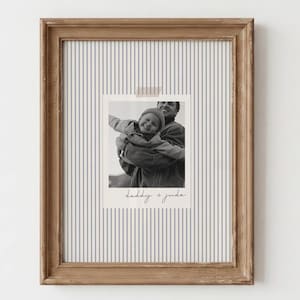 Personalised Striped Photo Print • Photo Keepsake • Custom Family Wall Art