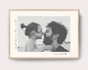 Impresión fotográfica personalizada • Recuerdo personalizado para el Día del Padre, regalo para papá