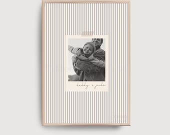 Impresión fotográfica personalizada para el Día del Padre • Recuerdo fotográfico para papá • Decoración de pared minimalista personalizada