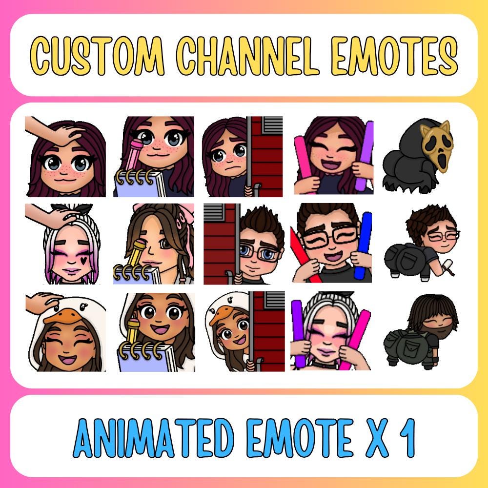 1x Personalised Custom ANIMATED .gif Emotes for Streamers and Content ...