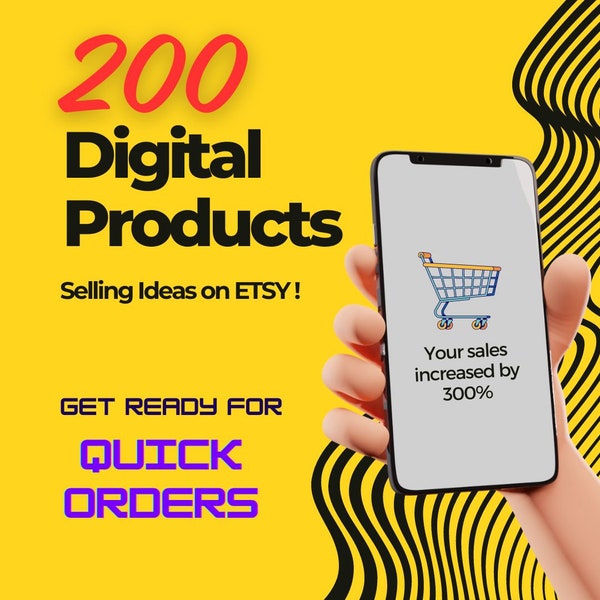 200 Unique Digital Product Ideas for Etsy | Instant Download | Printable Art, Planners, SVGs & More!