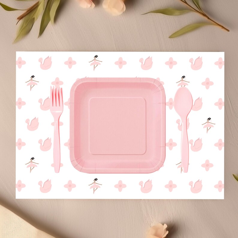 Happy Birthday Banner Pink Ballerina Party Printable Ballet Decoration ...