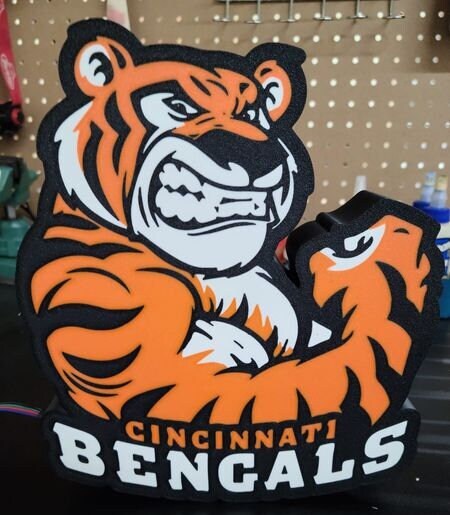Cincinnati Bengals LED Sign: 3D Printed NFL Fan Cave Decor - Etsy