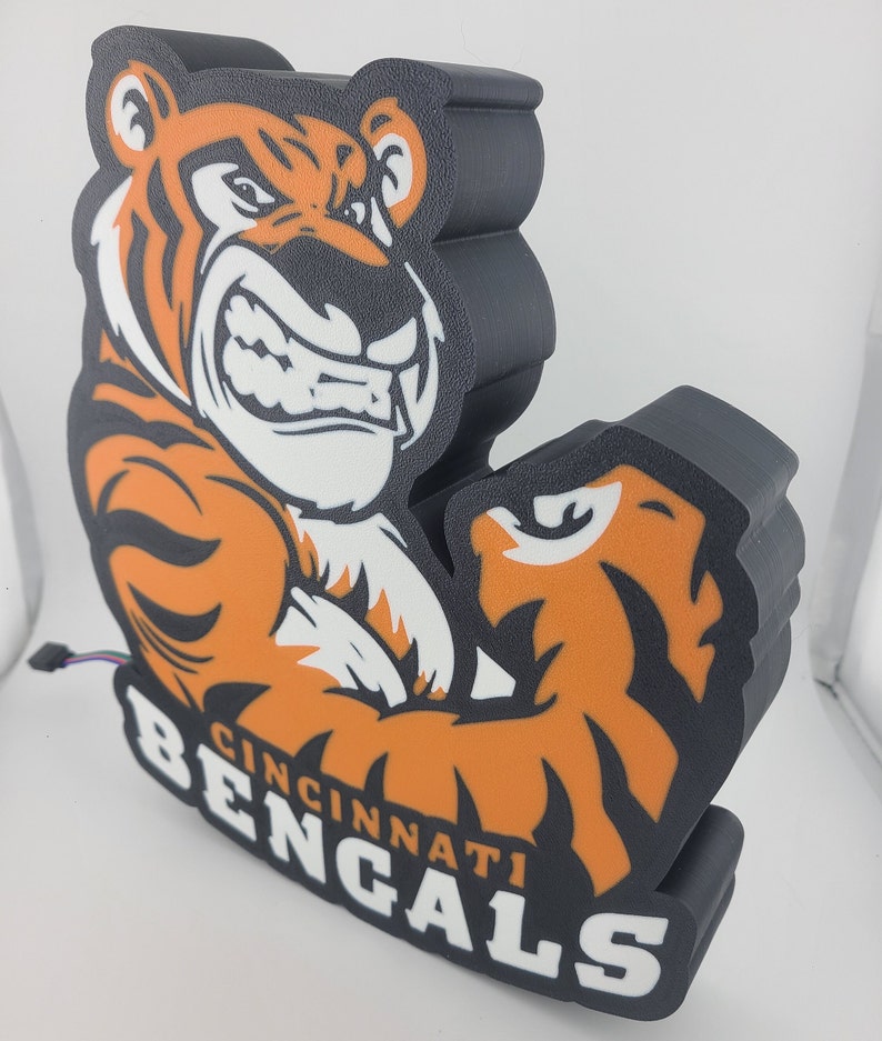 Cincinnati Bengals LED Sign: 3D Printed NFL Fan Cave Decor - Etsy