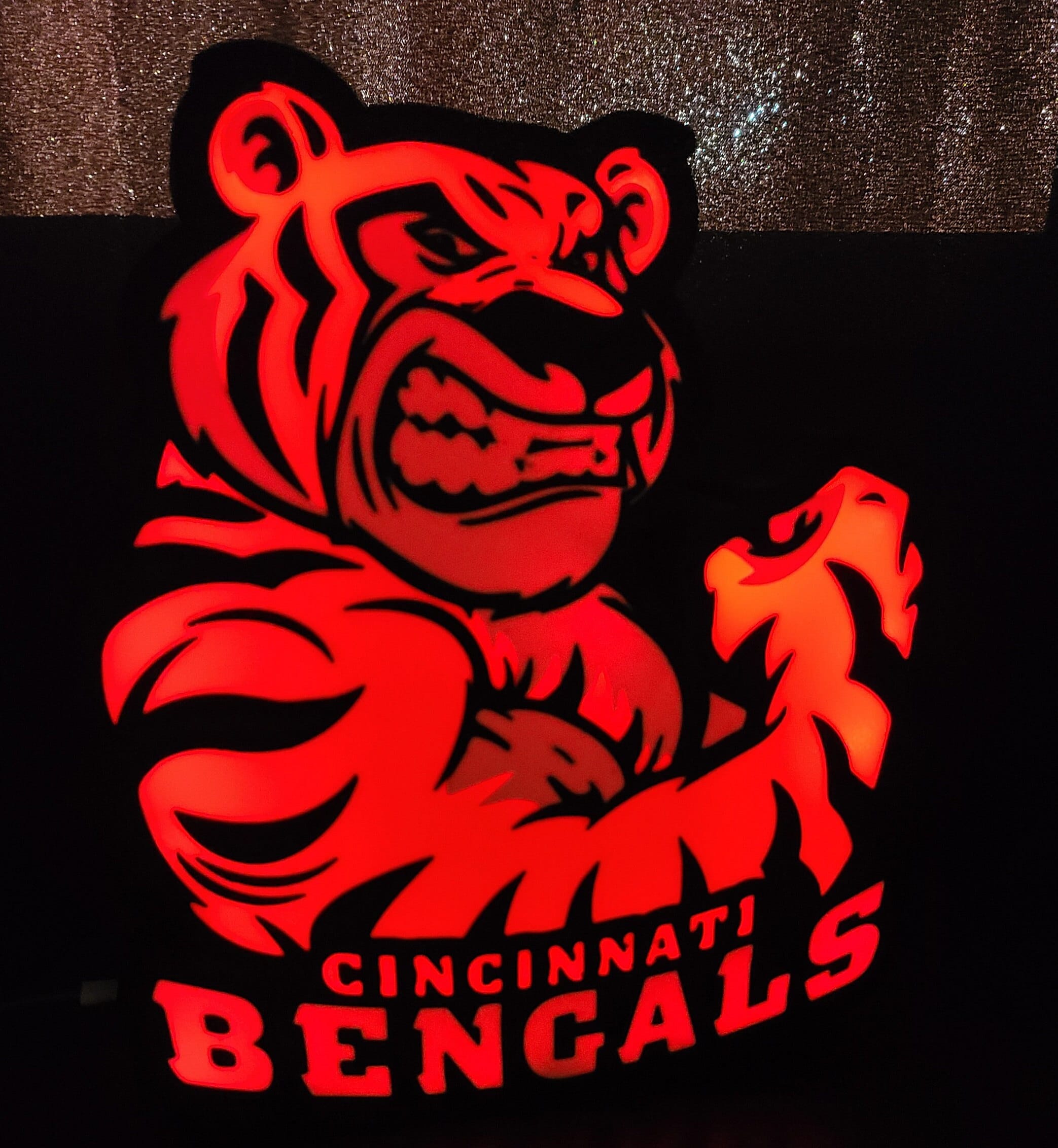 Cincinnati Bengals LED Sign: 3D Printed NFL Fan Cave Decor - Etsy