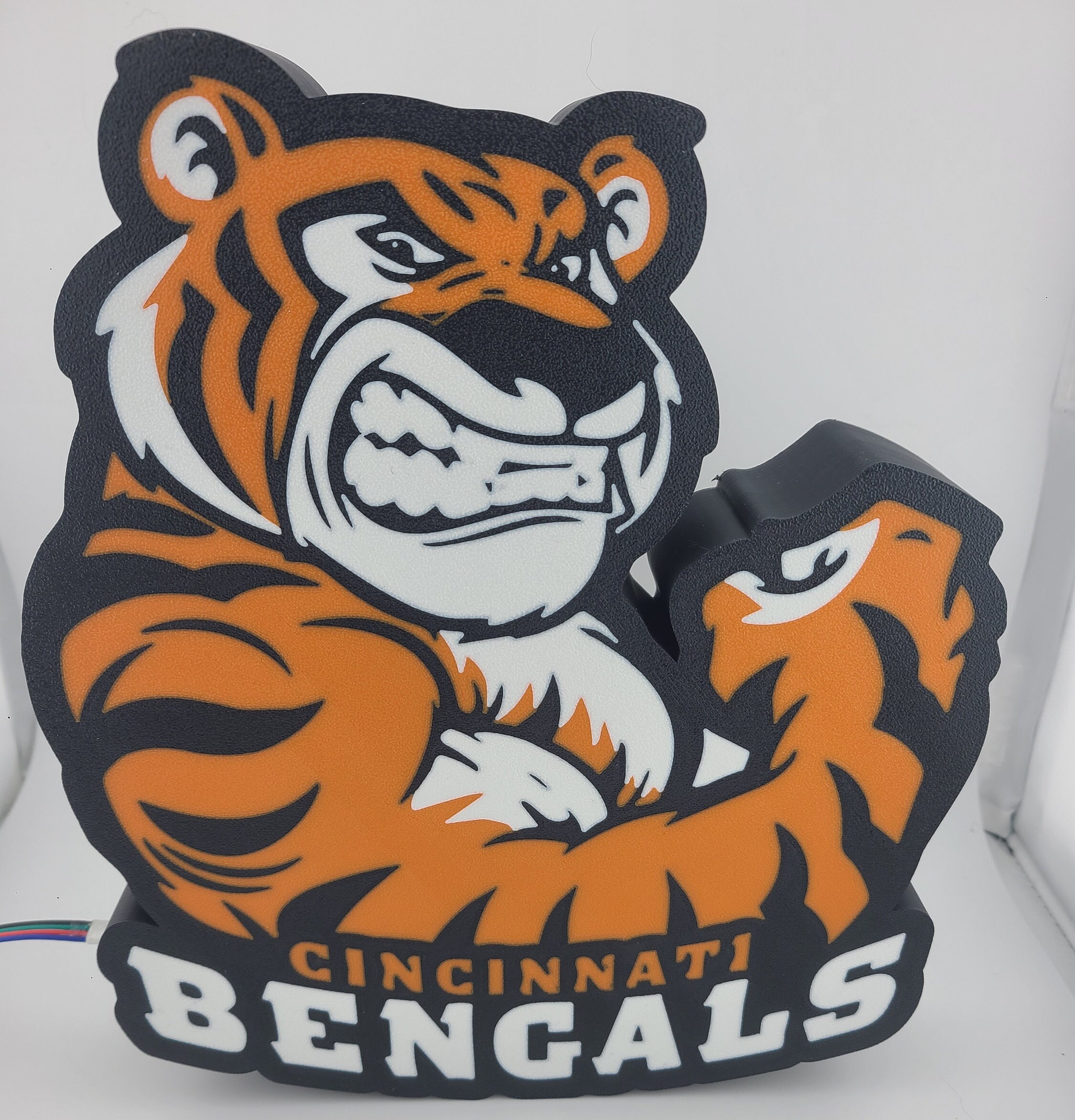Cincinnati Bengals LED Sign: 3D Printed NFL Fan Cave Decor - Etsy