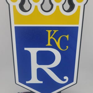 Kansas City Royals led sign, multicolored Royal baseball lightbox, MLB fan decor!