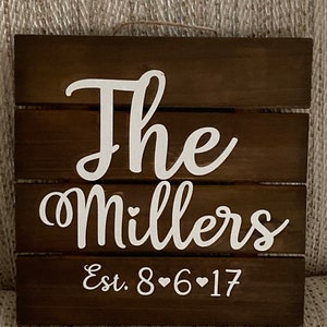 Custom family sign