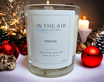 Fireside Christmas natural soy candle 30cl