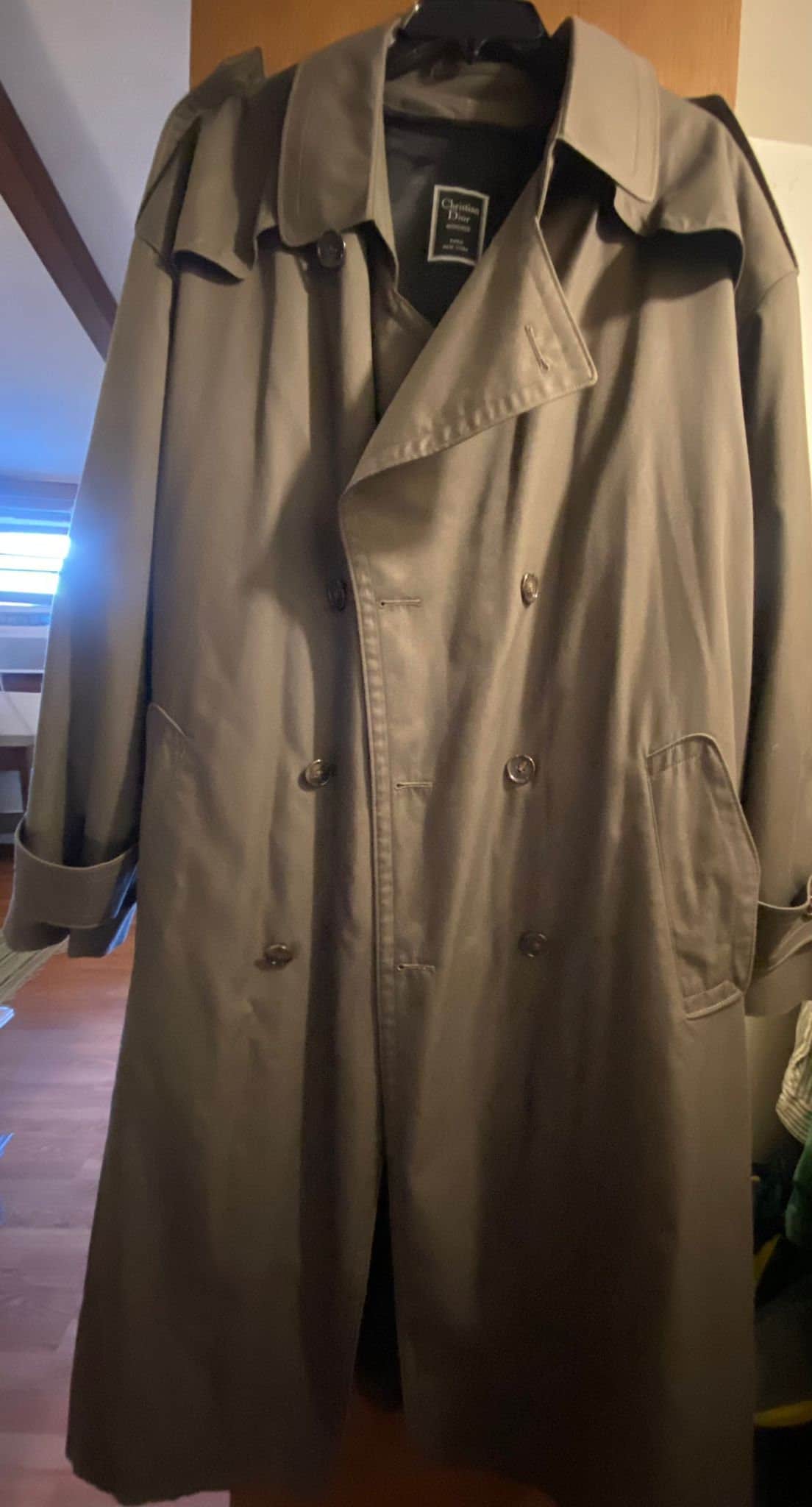 Authentic Christian Dior Men s Trench Coat Wool Liner Size 42L Etsy
