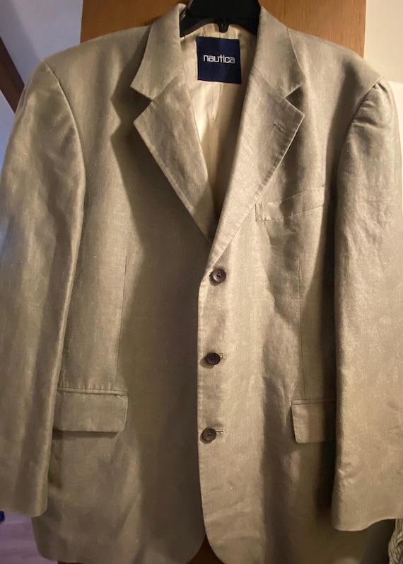 Nautica for Lord and Taylor Khaki Linen & Silk Men