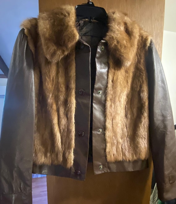 Vintage 70s Mink Real Leather Fur Coat - Real Rare