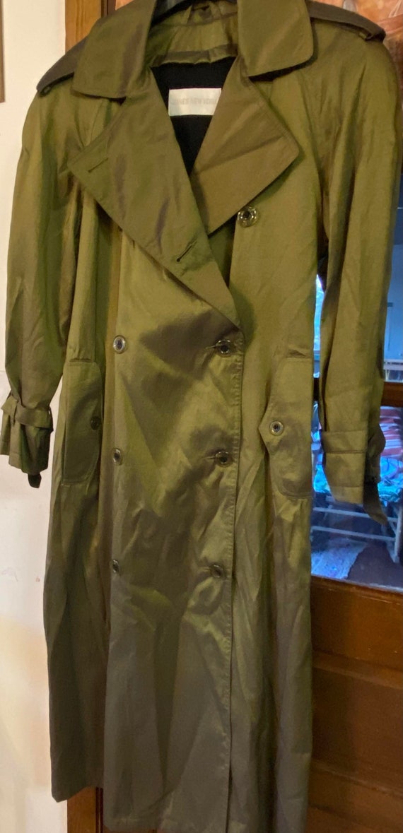 Jones New York Vintage Green/Olive Women's Trench 