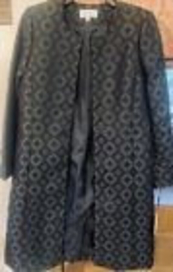 Calvin Klein Black Metallic Dress Coat