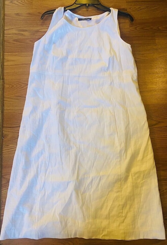 Tahari White Linen Dress Knee Length- Never Worn