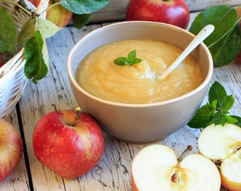 Puré de manzana sueco (400 g / 14 oz) – Puré de manzana tradicional elaborado con manzanas suecas para el desayuno, postres y meriendas.