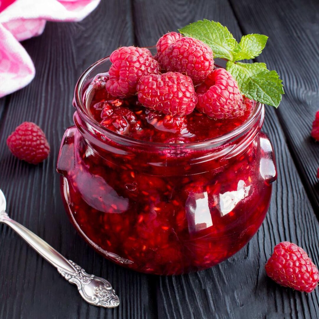 Swedish Raspberry Swedish Raspberry Jam (400g / 14 Oz) – Extra Fine Fruit Preserve With ...
