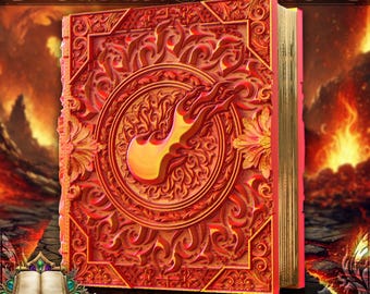 Dice Storage Fire Magic Tome, Rolling Tray, MTG Deck & Minifigure Organizer