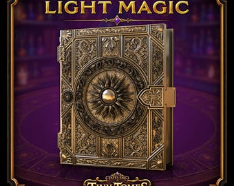 Light Magic Tiny Tome Deck Box | Trading Card Holder, DnD Dice Box, MTG Storage Case