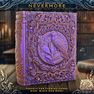 Raven Würfelaufbewahrung Wälzer, Würfelaufbewahrung & Minifiguren Aufbewahrung für Rollenspiele, DnD und Magic the Gathering Kartenaufbewahrung