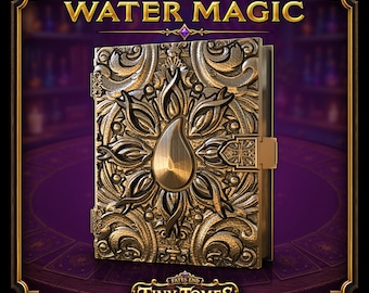 Water Magic Tiny Tome Deck Box | Trading Card Holder, DnD Dice Box, MTG Storage Case