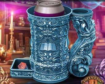 Wizard Can Holder and Dice Tower, Fantasy RPG Tabletop Game Accessory